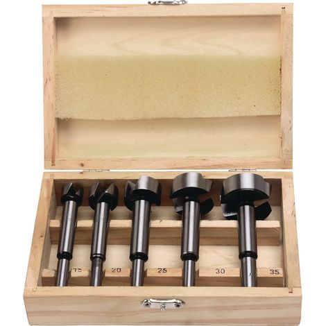 Juego  de brocas  Forstner 5  pzs. D.15,20,25,30,35mm  TECWERK (1/3)
