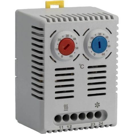 LETTEL - Thermostat double chaud/froid pour régulation d'armoire électrique 0-60°C - GTA-THRV-0-60 (1/2)