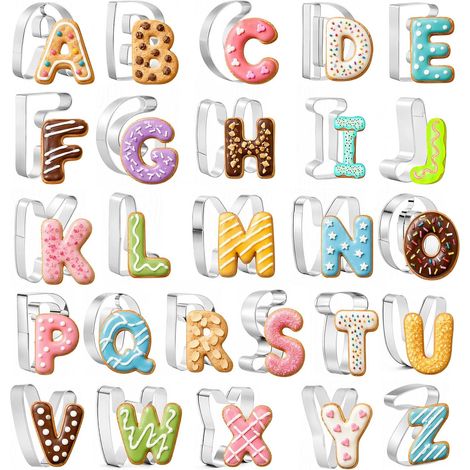26 Pièces Grands Emporte Piece Lettre Alphabet de 7.2-8 cm (1/5)