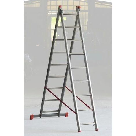 scala a due elementi 'or2' 7+7 gradini - h. 3,40 mt - montante 60x25 mm (1/3)