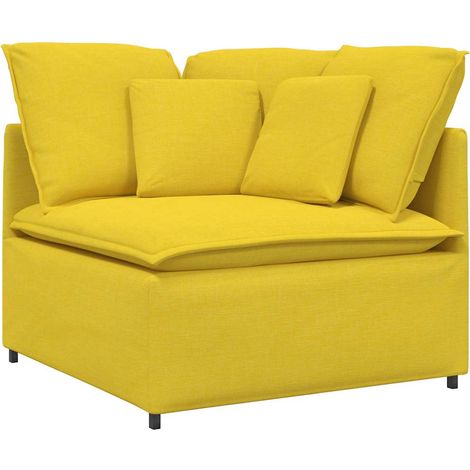 Modulo Angolare Divano Modulare con Cuscini Giallo Chiaro 100cm vidaXL (1/5)