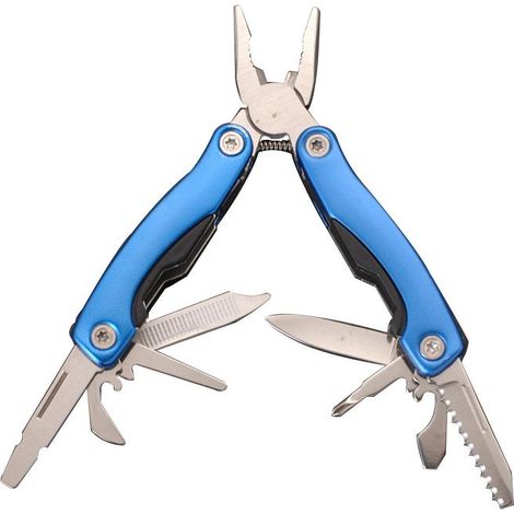 Pince Multi-Outils Multifonction 11 en 1 Pliable avec Ouvre-Boîte, Tournevis pour Activités de Plein Air, Camping, Chasse, Randonnée (1/5)