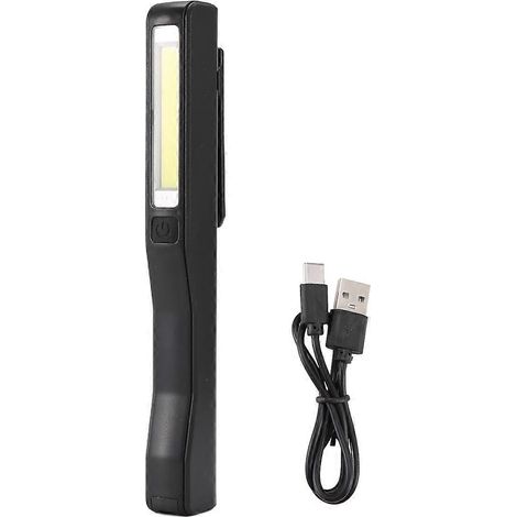 Lampe d'inspection portable COB LED rechargeable, aimantée noire, éclairage de camping puissant (1/5)
