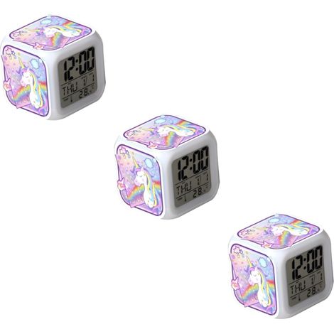 Ciieeo 3pièces Réveil LED Licorne avec Fonction Alarme (1/5)