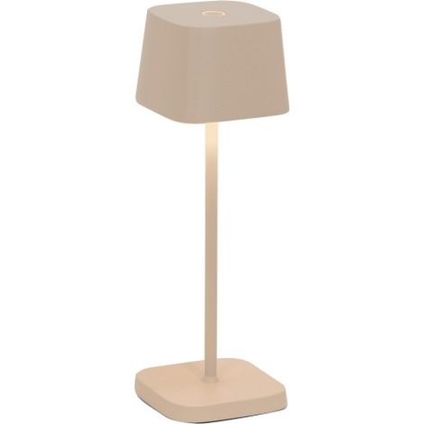 Zafferano OFELIA PRO MICRO Lampada a led da tavolo Sabbia ricaricabile e dimmerabile