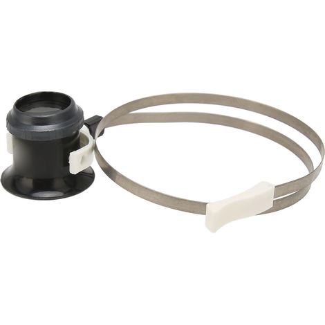Lunettes Loupe de Réparation Horloger Pliable Frontale avec Anneau en Acier Inoxydable Grossissement 4X (1/5)