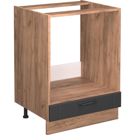 Herdumbauschrank Fame-Line, Dunkelgrau, 60 cm ohne Arbeitsplatte, Vicco