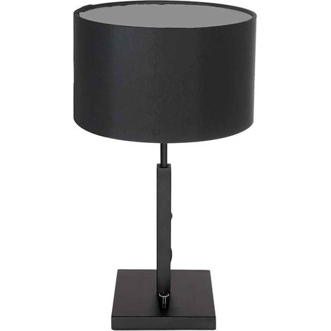 Steinhauer - lámpara de mesa - Stang - negro - lino metal tejido