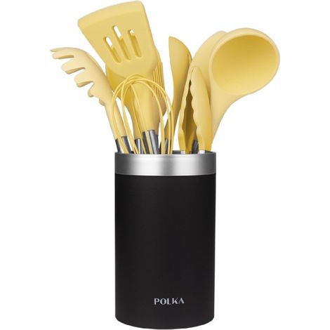 Cecotec Set di utensili da cucina in silicone giallo (1/5)