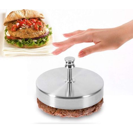Appareil à hamburger en acier inoxydable avec pression, outil de chef pour hamburgers, galettes de hamburgers farcies, mini-burgers et galettes de hamburgers classiques (1/5)