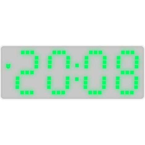Réveil moderne à bordure blanche — Horloge de table minimaliste pour salon et chambre Réveil au design original pour étudiants, avec boîtier en ABS (1/4)