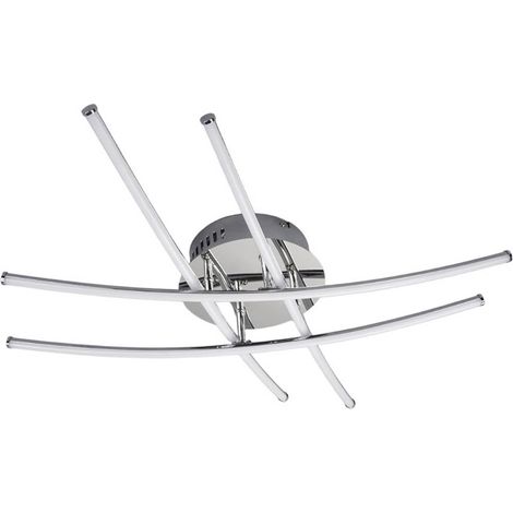 Lindby Lámpara de techo LED 'Yael' en Plateado Metal