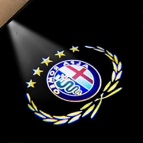 Lampe de projecteur de porte Led Loho de voiture, 2 pièces, pour Alfa Giulia Giulietta Mito Stelvio Brera 147 156 159( 5) (1/5)