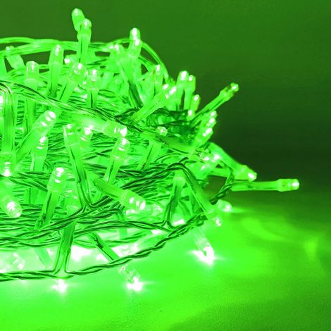 Luci di Natale Vintage 500 LED 25m Catena Luminosa 8 Giochi di Luce IP44 Interno Esterno Verde Acqua