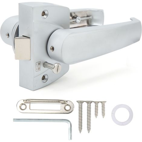 Serrure à poignée à levier pour porte d'entrée en alliage d'aluminium, pour bateau de camping-car de 15 à 20 mm d'épaisseur (1/5)