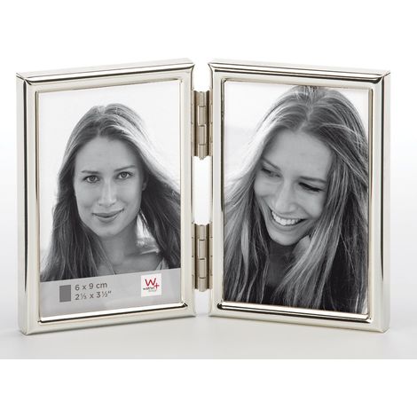 Cadre Photo Argent 2X 6x9 cm Portrait Frame WD269S (1/4)