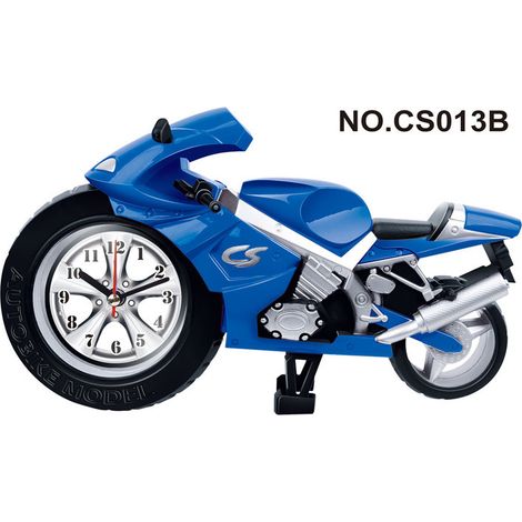 Réveil pour enfants sur le thème de la moto (bleu) (1/4)
