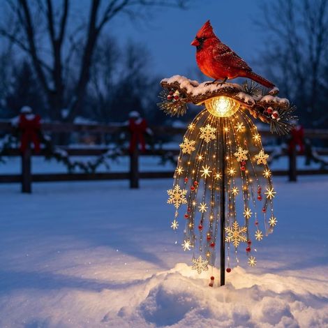 Irovami Fontaine commémorative des Cardinals illuminée en rouge