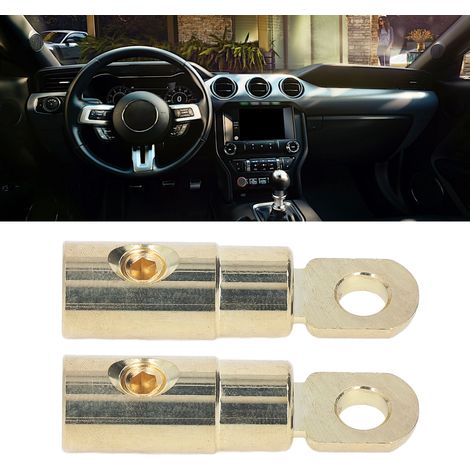 Alimentation pour modification audio de voiture, bornier de type O, laiton plaqué or, haute puissance (vendue par paire), 4GA (1/5)