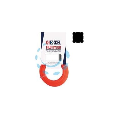 FILO PER DECESPUGLIATORE IN NYLON QUADRO ARANCIO - mm.2,4 in matassa da mt.15