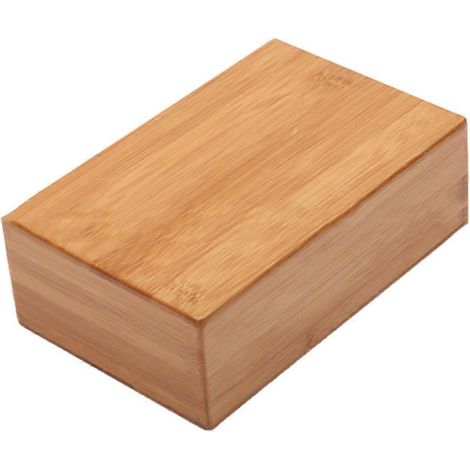 Brique de yoga en bambou naturel (1 pièce) - Outil auxiliaire pour la pratique du yoga et de la danse à domicile (1/2)