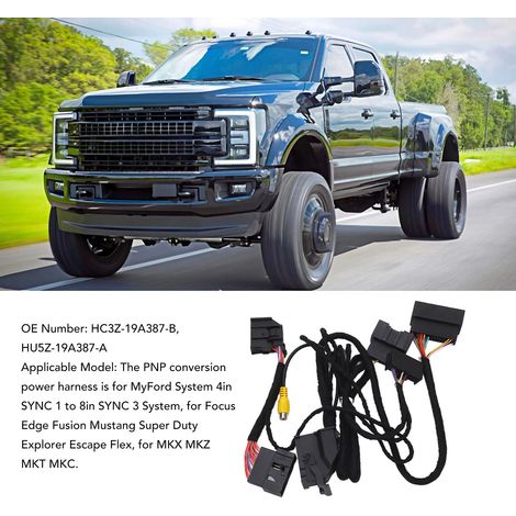 Kit di cavi di conversione Plug and Play HC3Z‑19A387‑B da 4 a 8 pollici per SYNC 1 verso SYNC 3 Fusions, Focus, Escape, Explorer (1/5)