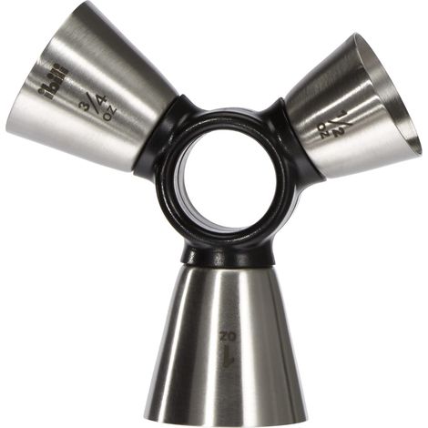 Misuratore liquore Ibili acciaio 23 cm argento triplo (1/4)