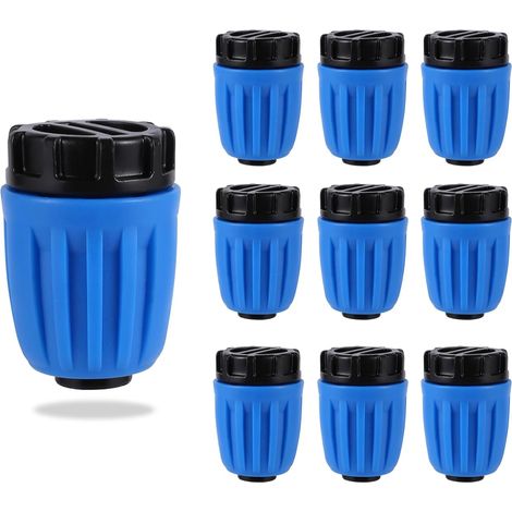 Bouchon De Tuyau D'irrigation Goutte - à Bleu 1/2 "pour Tuyaux 1/2" (16mm) (diamètre Extérieur 0620 "diamètre Intérieur 0520"). Pouces) (10 Pièces Bleu) Spina da pollici (1/4)
