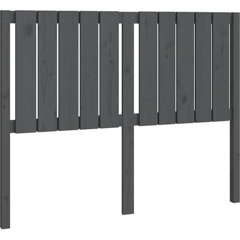 Maison Exclusive - Testiera per Letto Grigia 125,5x4x100 cm Legno Massello di Pino