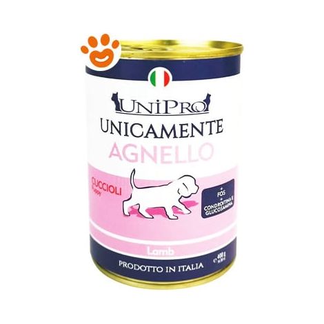 Unipro Dog Unicamente Puppy Agnello - Lattina 400 Gr - Cibo Umido Cani