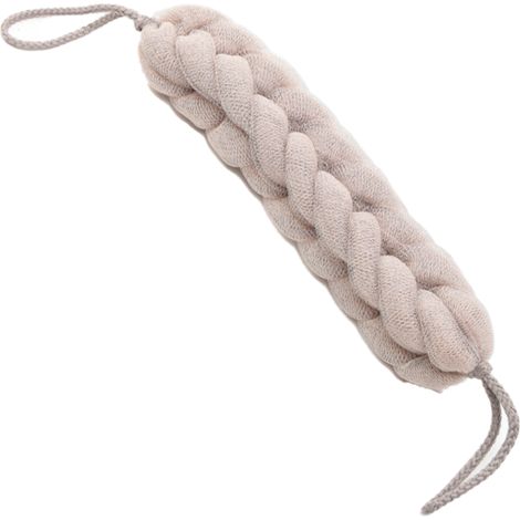 Luffa de bain long, extensible, en maille tressée, exfoliant, éponge de douche et de bain. (1/5)