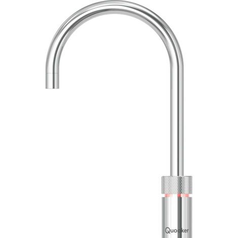 Mitigeur de lavabo Quooker Nordic Round Chrome – Finition chrome brillant – Hauteur 47cm – Bec rond – 1 poignée – Adapté PMR