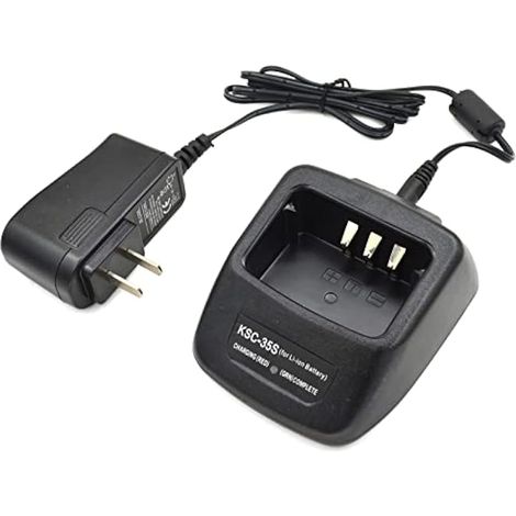 KSC-35S Chargeur rapide pour radio Kenwood NX-1200 NX-1202 NX-1300 NX-P1302 TK-3202 TK-3212 TK-3302 TK-3400 TK-2400 TK-2402 TK-2300 TK-2000 0 TK-3 000 KNB-45L KNB-63L KNB-65L Chargeur de