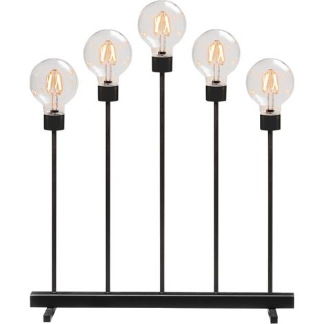 Konstsmide LED Leuchte gebogen dimmbar 5 runde Globes & 10 Dioden bernstein (1/2)