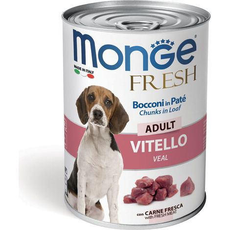 Monge Dog Frische Kalbspastete und Stücke 400g