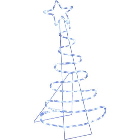 LED Sign Christmas Tree LOVIISA 100 LEDs Blue 51 x 99 cm vidaXL (1/5)