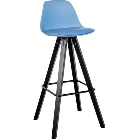 Barhocker Corbin Kunstleder Square blau schwarz (1/5)