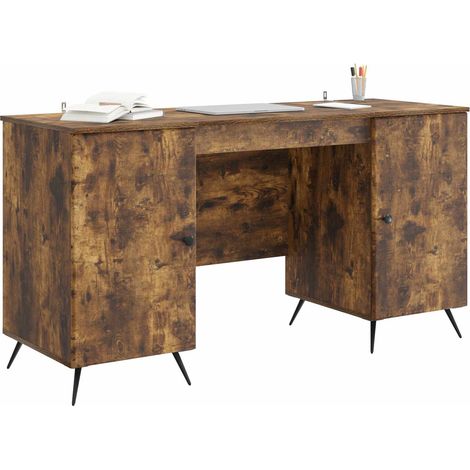 Maison Exclusive - Scrivania Rovere Fumo 142,5 x 50 x 75 cm Legno ingegnerizzato