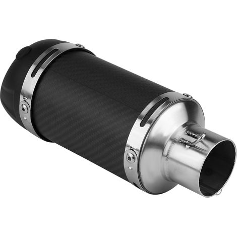 Modification de moto : pot d'échappement court LeoVince en fibre de carbone mate. (1/5)