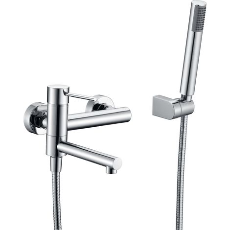 Rubinetto della vasca con monocomando  Modello MILOS STICK  Colore grigio con finitura cromata [ IMEX® ]
