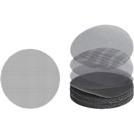 Lot de 100 tapis de drainage pour pots de fleurs — Doublures respirantes, idéales pour les mini-jardins et les plantes en pot, 10 cm — Structure en maille (1/3)