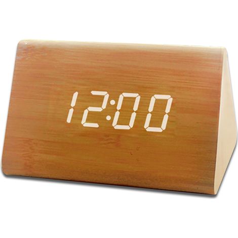 Réveil Numérique LED - Horloge de Table Digitale avec 3 Alarmes - Rechargeable par USB - Luminosité et Volume Réglables - Affichage Clair pour un Réveil Facile (1/5)