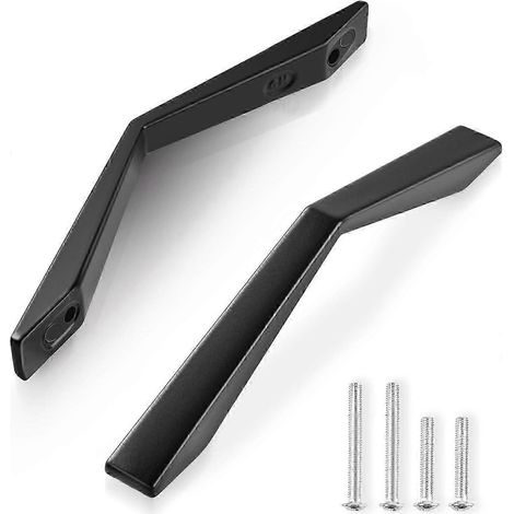 Lot de 10 poignées de porte de cuisine en alliage d'aluminium noir, avec vis, pour la décoration de vos meubles de cuisine. (1/5)