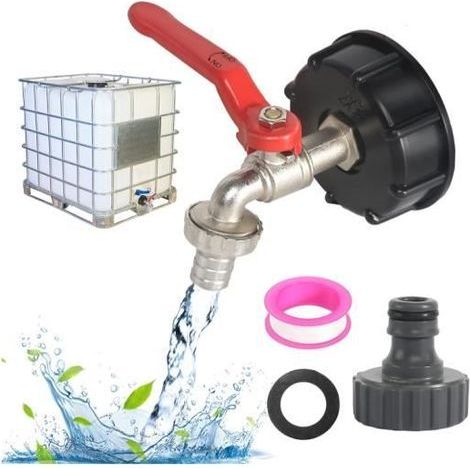 Robinet IBC - High Quality - 3/4" - Nickel-Plated Brass - Corrosion Resistant - 1000L (1/4)
