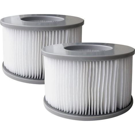 Lot de 2 cartouches de filtre pour spa gonflable MSPA – Diamètre 107mm – Hauteur 68mm – Finesse de filtration améliorée – Imagin (1/3)