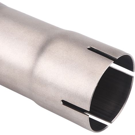 Échappement moto cross universel en acier inoxydable, silencieux pot d'échappement embout bleu, tube de sortie demi-bleu, accessoire personnalisable. (1/5)