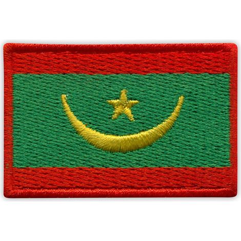 Aufnäher mit der Flagge Mauretaniens – 5 cm – Magnetische Rückseite – Gestickter Aufnäher/Abzeichen/Emblem