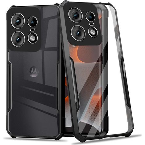 Funda para Motorola Edge 50 Pro, híbrida anticaída, negra. (1/5)