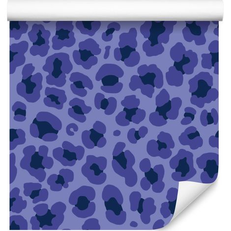 Tapete „Blaues und violettes Leder“, blauer Hintergrund, blaue Mitte, 50 x 1000 cm (1/5)