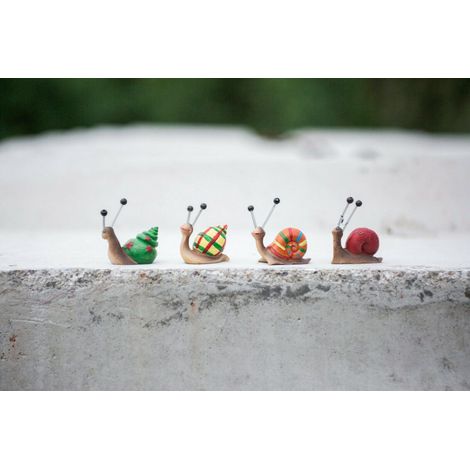 4pc Brightly Coloured Snails